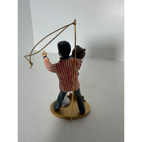 Elvis Presley "Teddy Bear" Ornament Figurine With Microphone & Brown Teddy Bear - Picture 4 of 4